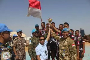Pasukan Perdamaian TNI juara Pekan Olah Raga Unamid 2017 di Sudan