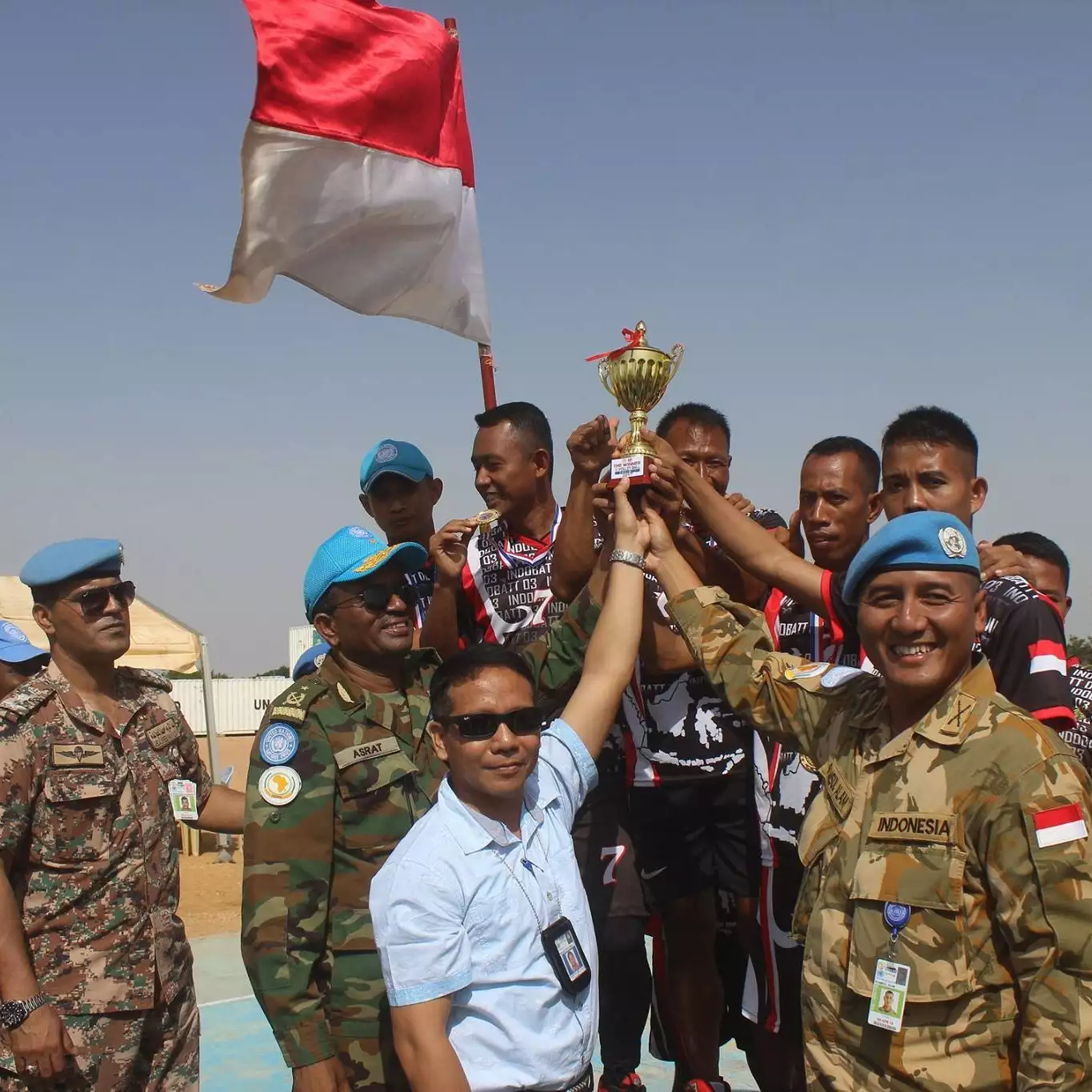 Pasukan Perdamaian TNI juara Pekan Olah Raga Unamid 2017 di Sudan