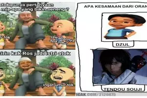 10 Meme Upin & Ipin ngelantur abis, bikin suasana jadi ceria