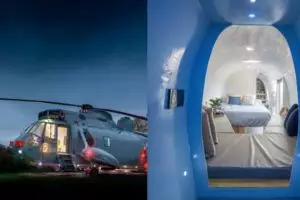 10 Foto penampakan helikopter yang diubah jadi kamar eksklusif
