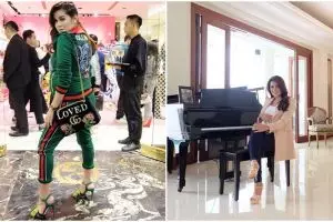 7 Gaya kece Olla Ramlan, berani pakai high heels meski hamil tua