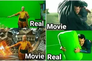 11 Adegan film superhero sebelum dan sesudah diberi efek CGI, canggih!