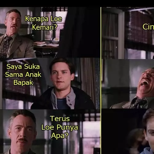 14 Meme 'percakapan Peter Parker' ini ngebanyol abis, awas kesindir