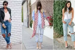 8 Cara keren pakai boyfriend jeans ala Pinterest, upgrade penampilanmu