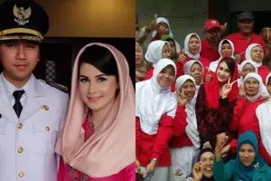 10 Foto kegiatan Arumi Bachsin, istri bupati yang dekat sama warganya