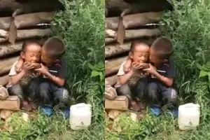 Video dua bocah berbagi makanan ini bikin terenyuh, kasihan banget