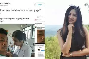 10 Potret wanita cantik di balik foto viral 'Bu dokter minta vaksin'