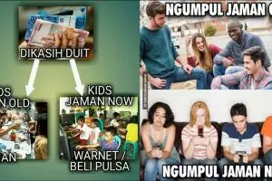 10 Meme 'jaman old vs jaman now' ini lucu dan juga bikin nostalgia