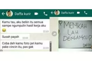 Awalnya salah antar barang, kisah cinta kurir & pembeli ini buat baper