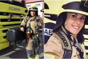 Amboi cantiknya pemadam kebakaran ini, 10 aksinya bikin cowok terpana