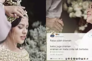 5 Cuitan kocak warganet saat Raisa siraman, bikin patah hati maksimal