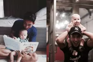 10 Kedekatan papa muda Fandy Christian dan anaknya, bikin baper nih!