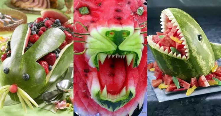 10 Karya seni dari semangka ini kerennya tiada tanding