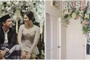 Suasana kamar pengantin Raisa-Hamish, romantis penuh bunga