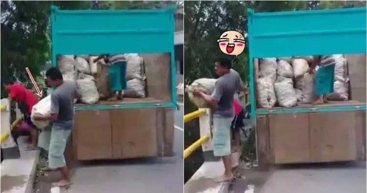 Video kelakuan orang-orang buang sampah satu truk ke sungai ini viral