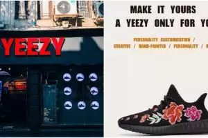 Toko ini jual sepatu kolaborasi Kanye West X Adidas KW, duh!