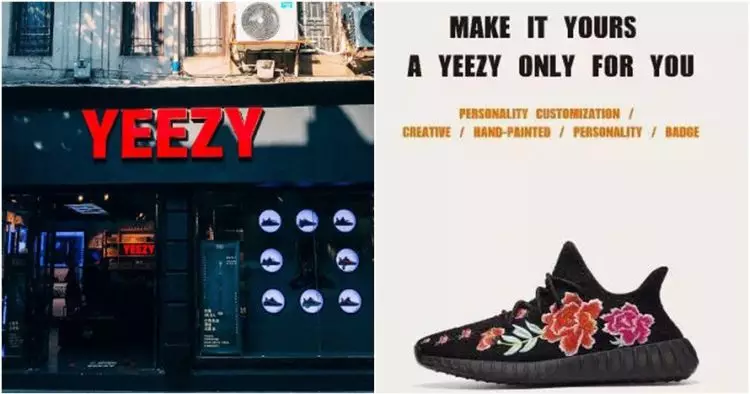 Toko ini jual sepatu kolaborasi Kanye West X Adidas KW, duh!