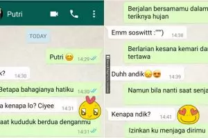 Obrolan cowok nge-chat pakai lirik lagu ini bikin cewek GR duluan
