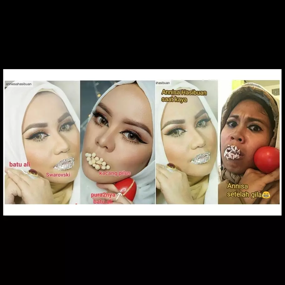 10 Meme kocak sindir bibir Swarovski Anniesa Hasibuan ini bikin ngakak