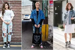 12 Inspirasi fashion Korea serba denim, bikin tampilanmu makin swag