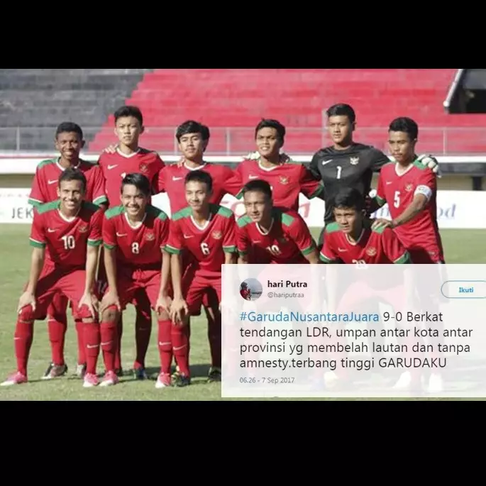 10 Kicauan lucu ini iringi kemenangan besar Timnas U-19 lawan Filipina