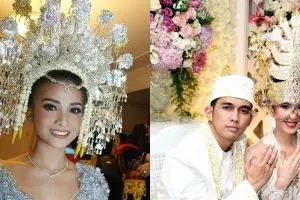 Pakai hiasan kepala yang berat, 20 seleb ini bikin pangling pas nikah