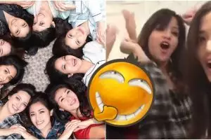 Kumpul bareng, aksi girl squad Nia Ramadhani di kamar mandi ini seru
