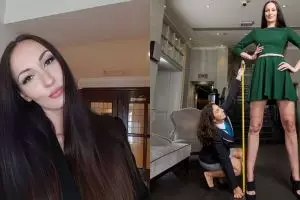 12 Penampilan menawan Ekaterina, model dengan kaki terpanjang di dunia