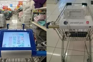 10 Inovasi troli ini bikin betah belanja, ada charger untuk smartphone