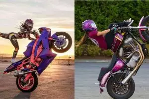 10 Aksi stuntrider cewek ini bikin kamu kagum sekaligus deg-degan