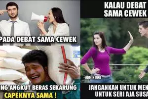 10 Meme 'berdebat sama cewek' ini lucunya bikin keringat dingin