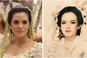 4 Foto jadul pernikahan ibunda Raisa, mirip banget sama anaknya!