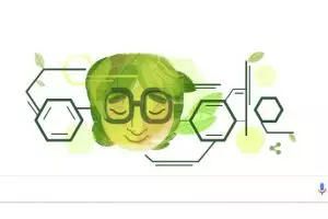Siapa wanita dengan lambang molekul kimia di Google Doodle?