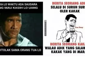 10 Meme 'derita jadi saudara' ini bikin cengar-cengir sendiri