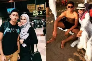 10 Momen kedekatan Marini Zumarnis dan putranya Daffa Wardhana