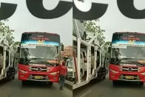 Bus lawan arah, hukuman polisi ini pasti bikin kapok sopir deh