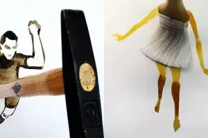 10 Karya ini dibuat dari perpaduan benda dan cat, ide cemerlang