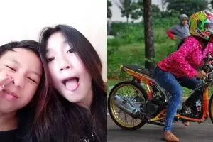 10 Potret cantiknya pacar Denis Kancil, biker Drag Bike juga loh