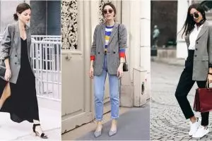 10 Mix & match plaid blazer, tren baru dari New York Fashion Week 2017