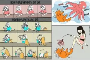 15 Momen ini cuma dialami pecinta kucing, dari kocak sampai nyebelin
