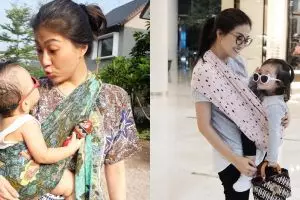 10 Gaya Sarwendah saat gendong Thalia, sederhana tapi tetap memesona