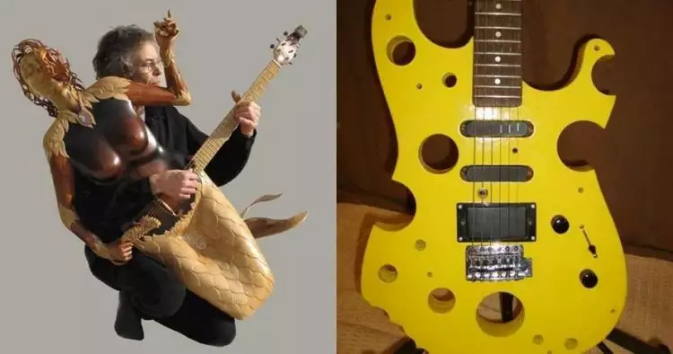 10 Gitar unik, ada yang bentuknya mirip keju hingga kursi
