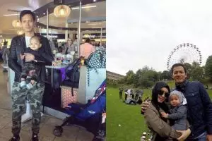 10 Momen keseruan keluarga kecil Fedi Nuril liburan ke luar negeri