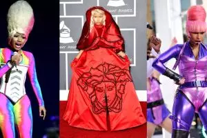 15 Outfit cetar Nicki Minaj, ada yang mirip es pelangi