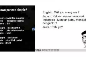 12 Meme kocak Bahasa Jawa ini bikin senyummu terkembang