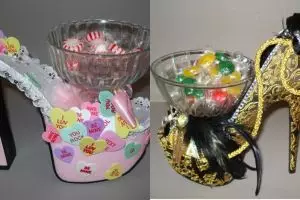 10 Wadah permen unik dari heels, cocok untuk menghias meja tamumu