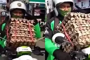 Perjuangan driver ojek online kirim barang ini patut diacungi jempol