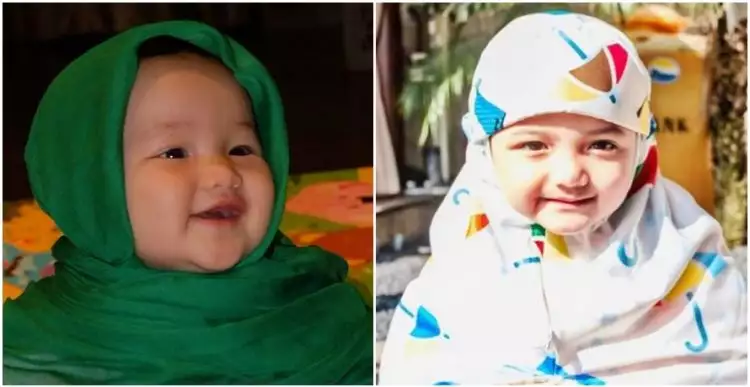 5 Anak seleb ini dipakaikan hijab walau masih balita, dulang pujian 
