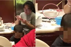 Sibuk main HP, wanita ini suruh anaknya pipis di mangkuk restoran