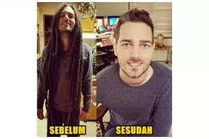 13 Transformasi penampilan cowok before-after potong rambut, cakep!